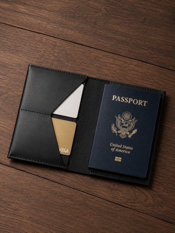 Genuine Leather 4 Passports Holder